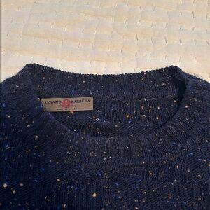 Luciano Barbera Dark Blue Crewneck Sweater